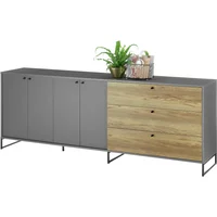 Bega Consult Cheyenne Sideboard Beschichtete Spanplatte Grau/Braun – Rabatt 28.3967391304 % ! Bega Consult Cheyenne Sideboard Beschichtete Spanplatte Grau/Braun – Rabatt 28.3967391304 % !
