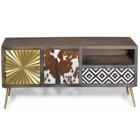 SIT Möbel PEETAL Lowboard Metall/Mango mit Messing braun mit mehrfarbiger Front – Rabatt 28.5140562249 % ! SIT Möbel PEETAL Lowboard Metall/Mango mit Messing braun mit mehrfarbiger Front – Rabatt 28.5140562249 % !