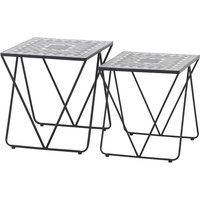 Siena Garden Como Beistelltischset 51x51x56 cm + 46x46x51 cm Stahl/Keramik – Rabatt 20 % ! Siena Garden Como Beistelltischset 51x51x56 cm + 46x46x51 cm Stahl/Keramik – Rabatt 20 % !