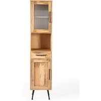 Carla&Marge Riffelution Bad-Hochschrank Mangoholz/Eisen Honig/Schwarz – Rabatt 40.4413265306 % ! Carla&Marge Riffelution Bad-Hochschrank Mangoholz/Eisen Honig/Schwarz – Rabatt 40.4413265306 % !