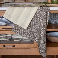 Abigail Ahern x Murmur Abigail Ahern x Murmur Camille & Moya Tea Towels, Charcoal/Canvas Cream listed by Bedeck Home