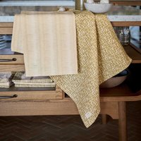 Abigail Ahern x Murmur Abigail Ahern x Murmur Camille & Moya Tea Towels, Warm Ochre/Canvas Cream listed by Bedeck Home