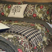 Morris & Co Seaweed Double Duvet Cover Set, Black