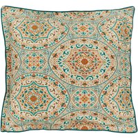 Bedeck of Belfast Addison Pair of Square Oxford Pillowcases, Gold & Teal