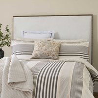 Bedeck of Belfast Bedeck of Belfast Alba Double Duvet Cover SET, Charcoal & Tan sold by Bedeck Home