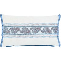Bedeck of Belfast Este/Seren Cushion 70cm x 40cm, Blue/Red