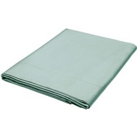 Bedeck of Belfast Fine Linens 400 Thread Count Sateen Plain Dye Super Kingsize Flat Sheet, Celadon