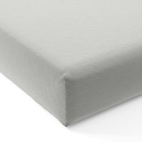 Bedeck of Belfast Bedeck of Belfast 200 Thread Count Plain Dye Double Fitted Sheet, Grey listed by Bedeck Home
