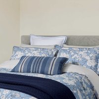 Bedeck of Belfast Bedeck of Belfast Liyana Single Duvet Cover SET, Chambray Blue listed by Bedeck Home