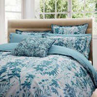 Bedeck of Belfast Bedeck of Belfast Mieko Double Duvet Cover Set, Teal & Silver listed by Bedeck Home
