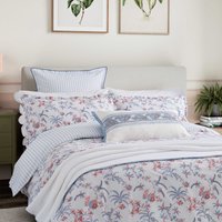 Bedeck of Belfast Bedeck of Belfast Seren Kingsize Duvet Cover SET, Blue/Pink sold by Bedeck Home