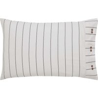 Bedeck of Belfast Bedeck of Belfast Avita Pair of Standard Pillowcases, Charcoal/Chalk & Tan listed by Bedeck Home