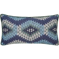 Bedeck of Belfast Bedeck of Belfast Navajo Cushion 70cm x 40cm, Navy/Green sold by Bedeck Home