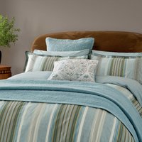 Bedeck of Belfast Bedeck of Belfast Oscar Double Duvet Cover SET, Teal & Olive listed by Bedeck Home