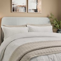 Bedeck of Belfast Bedeck of Belfast Woven Waffle Stripe Double Duvet Cover SET, White listed by Bedeck Home