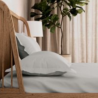 By Bedeck By Bedeck 500 Thread Count Plain Dye Double Fitted Sheet, Silver listed by Bedeck Home