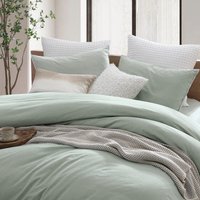 DKNY Pure Washed Linen Super Kingsize Duvet Cover Set, Sage