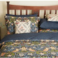 Morris & Co Morris & Co Strawberry Thief Double Duvet Cover Set, Indigo listed by Bedeck Home