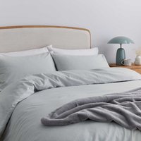 Helena Springfield Helena Springfield Brushed Cotton Kingsize Duvet Cover SET, Silver listed by Bedeck Home