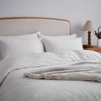 Helena Springfield Helena Springfield Brushed Cotton Kingsize Duvet Cover SET, White listed by Bedeck Home