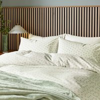 Helena Springfield Calico & Chalk Helena Springfield Calico & Chalk Leaf Sprig Double Duvet Cover SET, Green listed by Bedeck Home