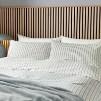 Helena Springfield Calico & Chalk Helena Springfield Calico & Chalk Tranquil Check Double Duvet Cover SET, Grey listed by Bedeck Home