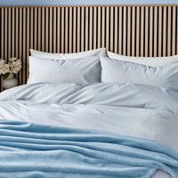 Helena Springfield Calico & Chalk Helena Springfield Calico & Chalk Twill Stripe Single Duvet Cover SET, Blue listed by Bedeck Home