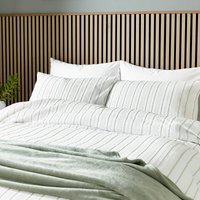 Helena Springfield Calico & Chalk Helena Springfield Calico & Chalk Waffle Stripe Single Duvet Cover SET, Green listed by Bedeck Home