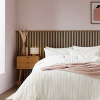 Helena Springfield Calico & Chalk Helena Springfield Calico & Chalk Waffle Stripe Single Duvet Cover SET, Pink sold by Bedeck Home