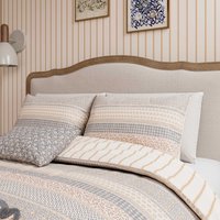 Helena Springfield Harvest Moon Helena Springfield Harvest Moon Folk Stripe Kingsize Duvet Cover SET, Graphite/Copper listed by Bedeck Home