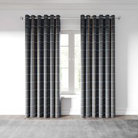 Helena Springfield Helena Springfield Harper Lined Curtains 66" x 90", Charcoal/Ginger listed by Bedeck Home