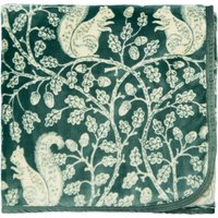 Helena Springfield Harvest Moon Helena Springfield Harvest Moon Squirrels Fleece Throw, Green listed by Bedeck Home