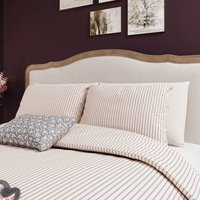 Helena Springfield Harvest Moon Helena Springfield Harvest Moon Ticking Stripe Double Duvet Cover SET, Graphite/Copper sold by Bedeck Home