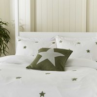 Helena Springfield Long Island Helena Springfield Long Island Tufted Star Super Kingsize Duvet Cover Set, Green listed by Bedeck Home