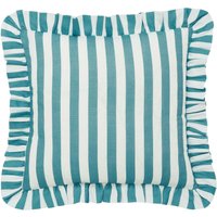 Helena Springfield Secret Garden Helena Springfield Secret Garden Candy Stripe Cushion 40cm x 40cm, Aqua listed by Bedeck Home
