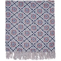 Joules Joules Country Tiles Throw, Blue/Creme listed by Bedeck Home