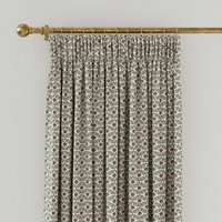 Joules Joules Floral Foulard Lined Curtains 66" x 72", Creme/Green listed by Bedeck Home