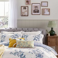 Joules Honey Floral Double Duvet Cover Set, Navy