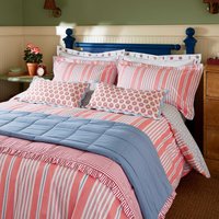 Joules Joules Siesta Stripe Single Duvet Cover SET, Red listed by Bedeck Home
