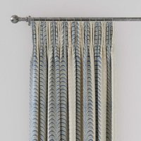 Land & Shore Land & Shore Fintra Stripe Lined Curtains 90" x 54", Blue/Red sold by Bedeck Home