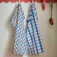 Land & Shore Land & Shore Woven Check & Seedling Tea Towels, Multi - Set of 2 listed by Bedeck Home