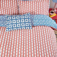 Land & Shore Land & Shore Quintin Stripe Single Duvet Cover SET, Blue/Red sold by Bedeck Home