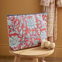 Land & Shore Land & Shore Rowallane Bathroom Wash Bag - Small, Blue/Red listed by Bedeck Home
