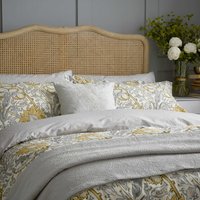 Morris & Co Pink & Rose Double Duvet Cover SET, Grey