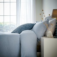 Murmur Murmur Alia Washed Gingham Super Kingsize Duvet Cover Set, Ballintoy Blue listed by Bedeck Home