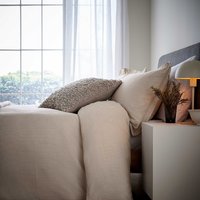 Murmur Murmur Alia Washed Gingham Double Duvet Cover Set, Linen listed by Bedeck Home