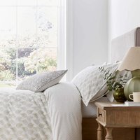Murmur Murmur Georgia Kingsize Duvet Cover Set, Mourne Green listed by Bedeck Home