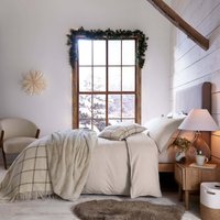 Murmur Laila Brushed Cotton Kingsize Fitted Sheet, Linen