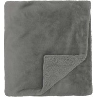 Murmur Murmur Skye Faux Fur Throw, Storm Grey listed by Bedeck Home