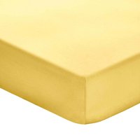 1951 Plain Dye Percale Double Fitted Sheet, Ochre